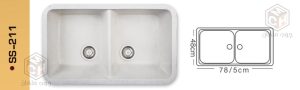 Sink - super stone sink code SS 211 choobmahan